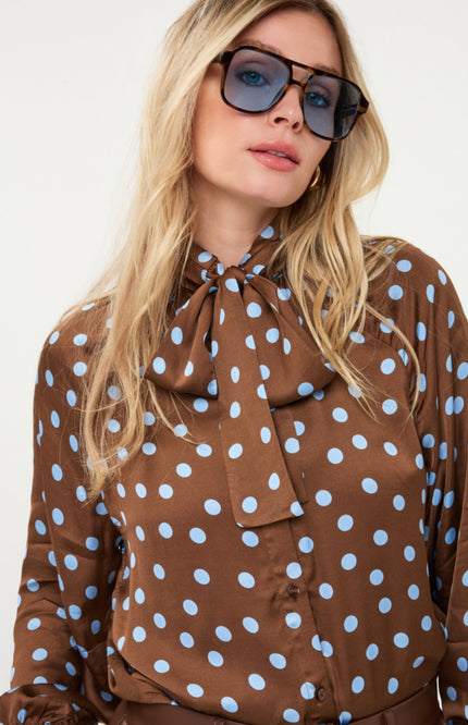 Blouse Scarf Polka Dot Print W26.10700