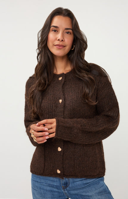 Vest Fancy Buttons Dark Coffee W26.18700