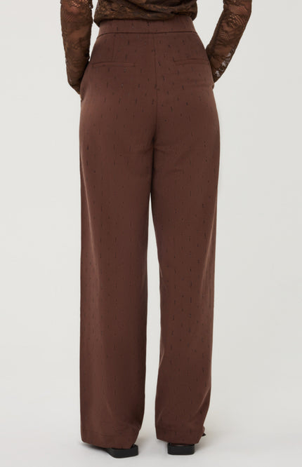 Broek Rhinestones Coffee W26.10724