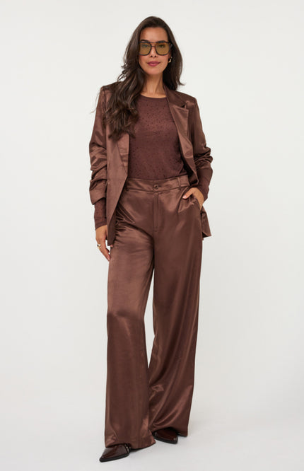 Broek Shiny Coffee W26.10727