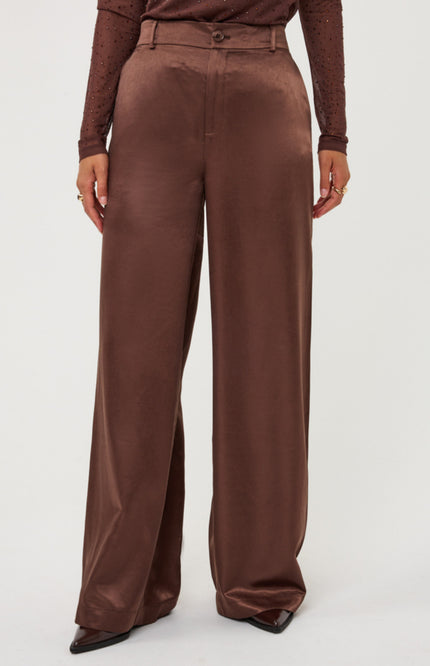 Broek Shiny Coffee W26.10727
