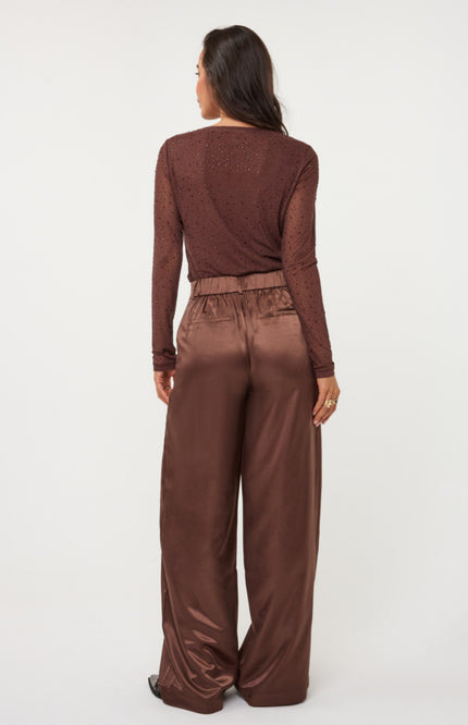 Broek Shiny Coffee W26.10727