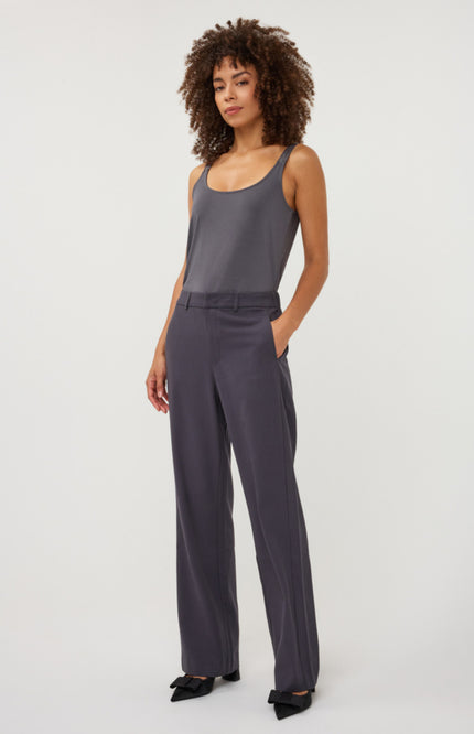 Broek Straight Sidepanels Charcoal W26.10730