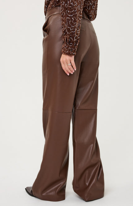 Broek Wide PU Coffee W26.11701
