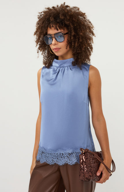 Top Satin Lace Dark Sky Blue W26.14701