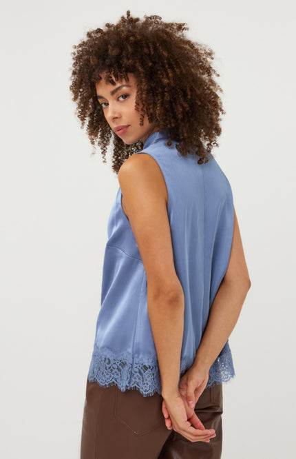 Top Satin Lace Dark Sky Blue W26.14701