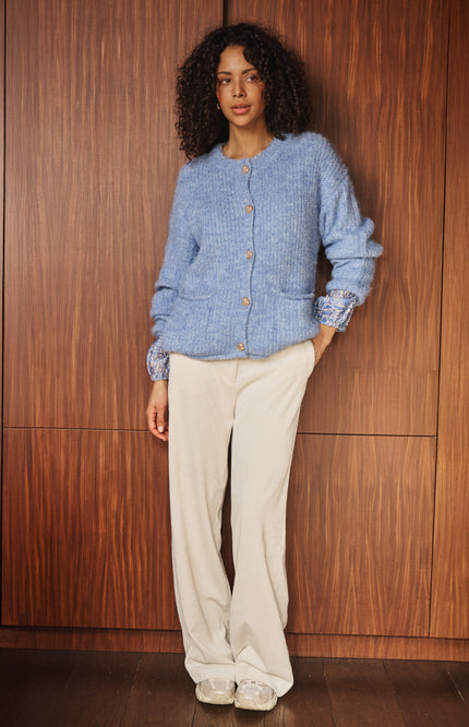 Vest Fancy Buttons Dark Sky Blue W26.18700