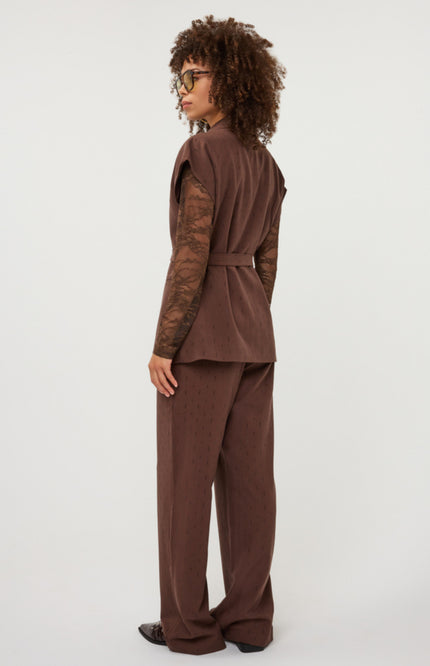 Gilet Rhinestones Coffee W26.10723