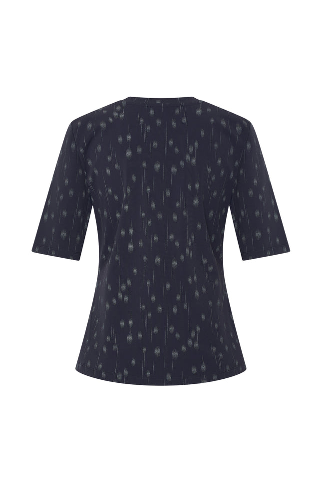 Mi Piace Travel Top Dot Foil Print Navy 202271 Stretchshop.nl