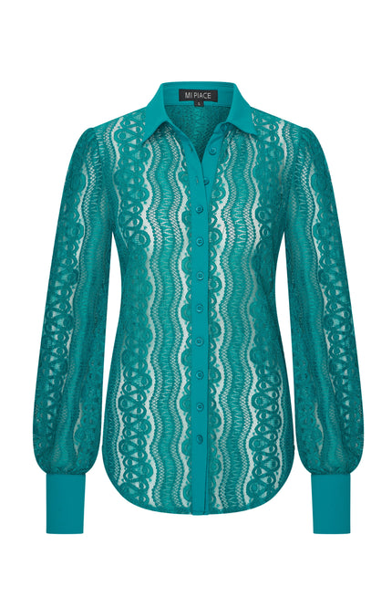 Travel Blouse Kant Petrol 202352