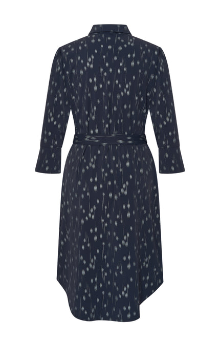 Travel Jurk Dot Foil Print Navy 202708