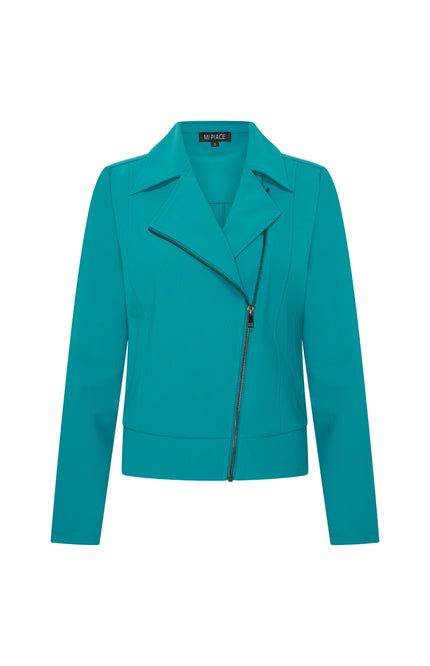 Bonded Travel Jacket Biker Petrol 202728