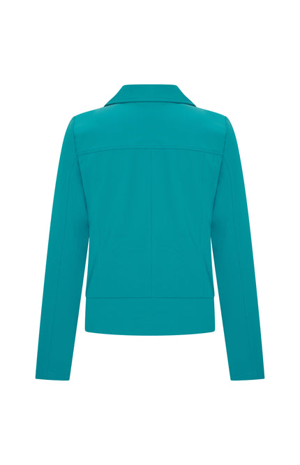 Bonded Travel Jacket Biker Petrol 202728