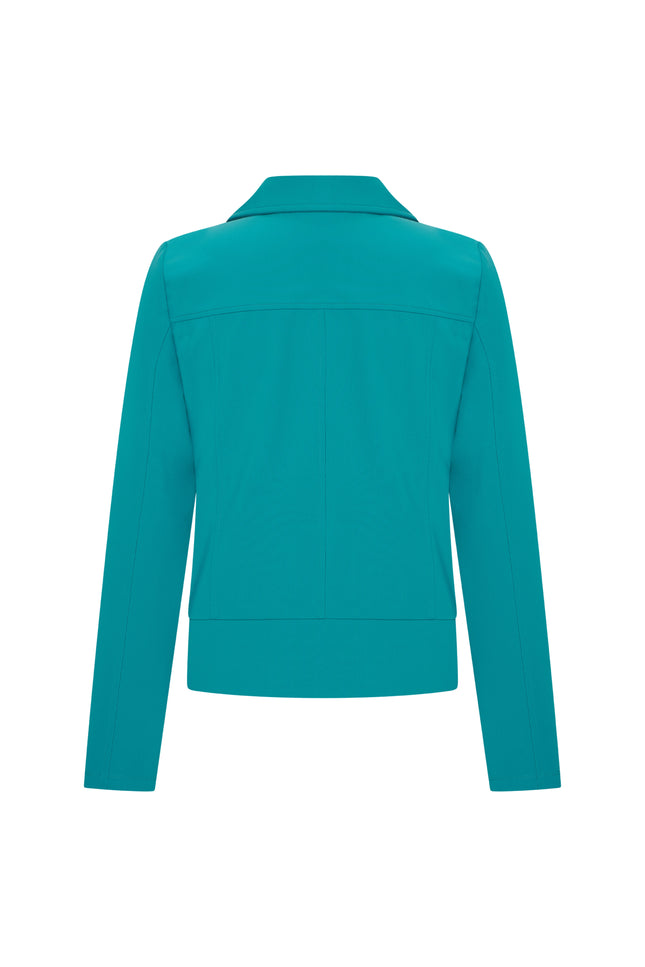 Mi Piace Bonded Travel Jacket Biker Petrol 202728 Stretchshop.nl