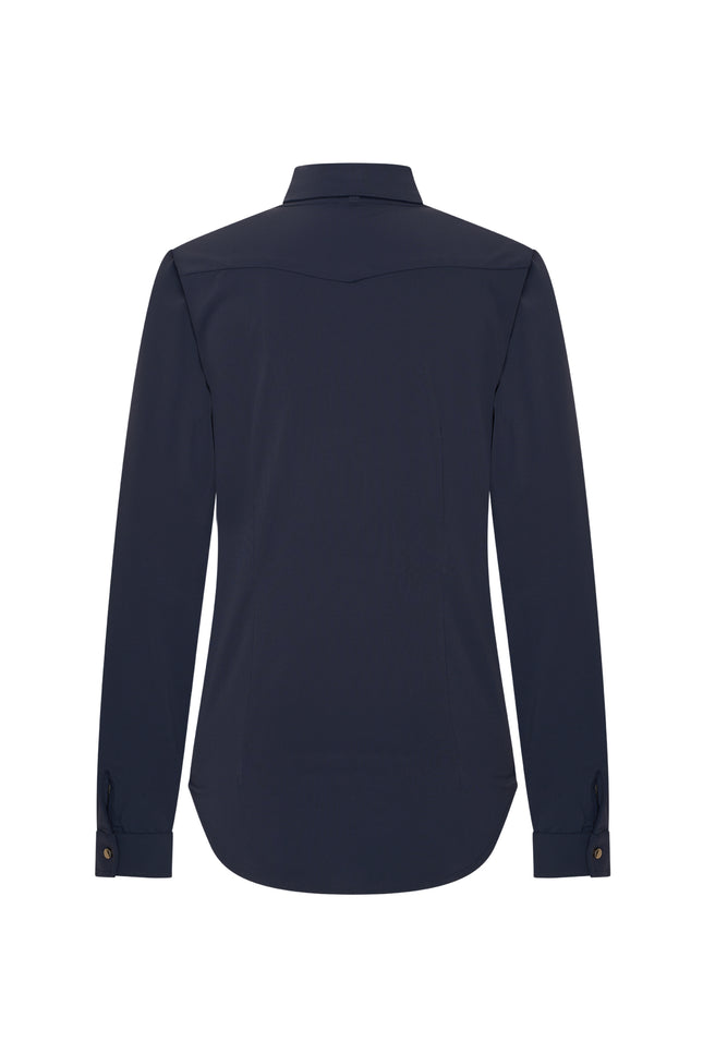 Mi Piace Travel Blouse Navy 202767 Stretchshop.nl