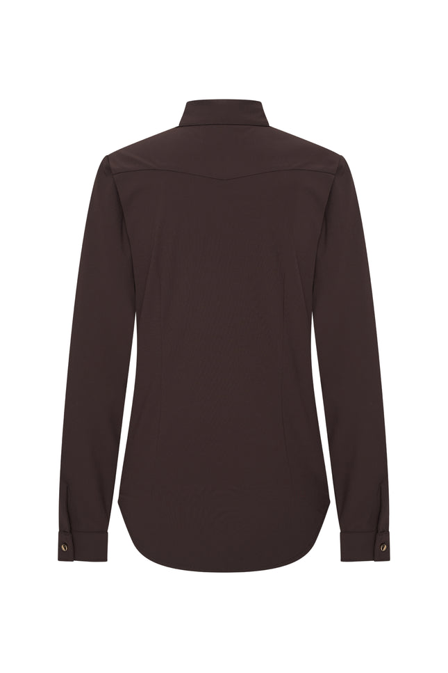 Mi Piace Travel Blouse Espresso 202767 Stretchshop.nl