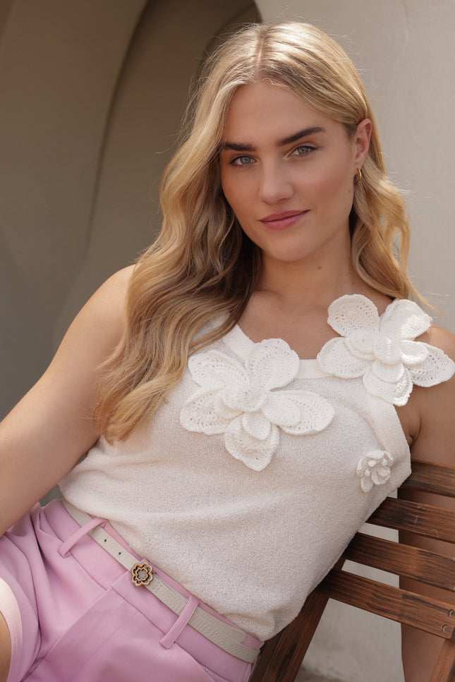 Nukus Top Samanta Offwhite NKS01171 Stretchshop.nl