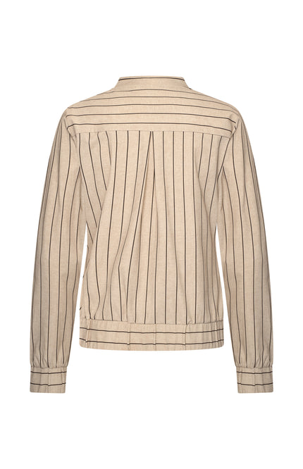 Mi Piace Travel Jacket Classic Stripe Print Latte 202463 Stretchshop.nl