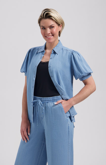 Lady Day Blouse Alexandra Chambray L30-801-3350 Stretchshop.nl