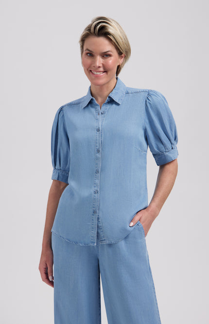 Lady Day Blouse Alexandra Chambray L30-801-3350 Stretchshop.nl