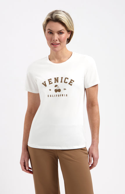 Lady Day T-Shirt Cherry Simple White L21-201-3167 Stretchshop.nl