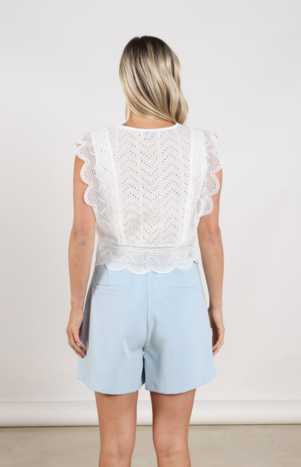 Nukus Top Melania Offwhite NKS01189 Stretchshop.nl