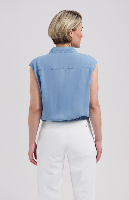 Lady Day Gilet Isabel Chambray L30-801-3349 Stretchshop.nl