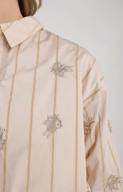 Blouse Lara Embroidery Sand NKF02055
