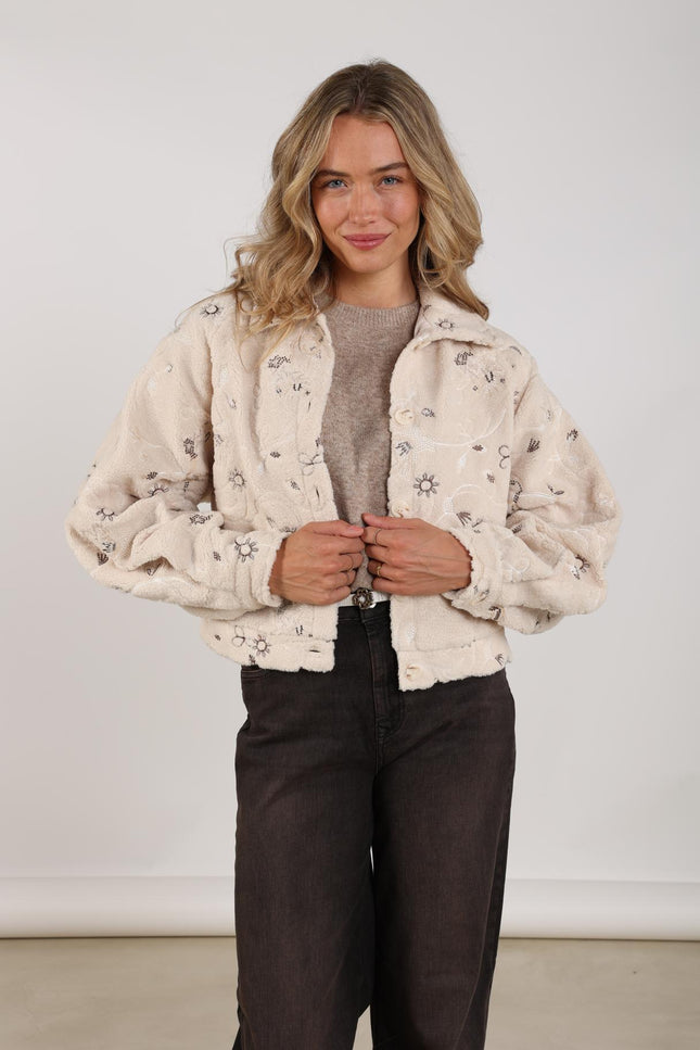 Jacket Milou Embroidery Sand NKF13018