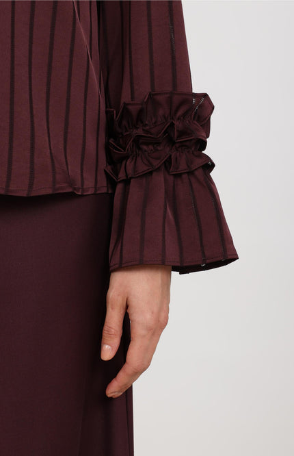 Blouse Amalia Stripe Cherry NKF02126