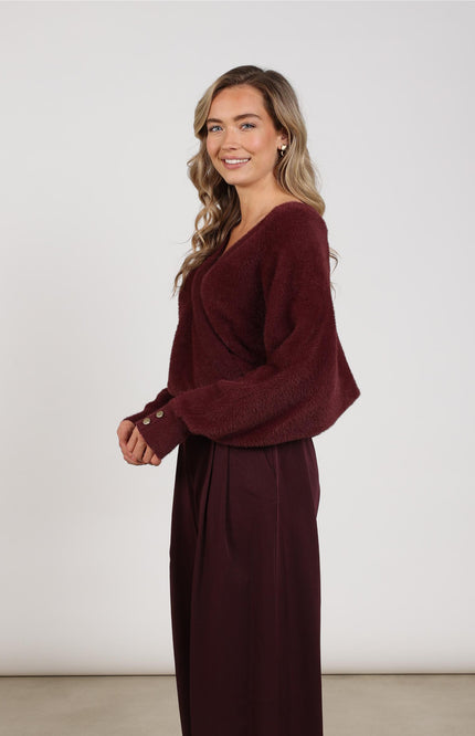 Trui Beau Wrap Cherry NKF03081