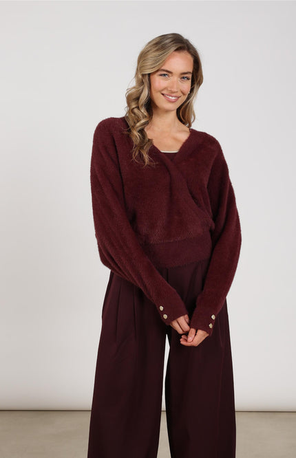 Trui Beau Wrap Cherry NKF03081