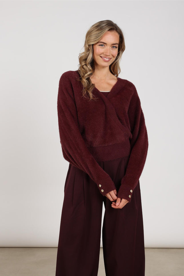 Trui Beau Wrap Cherry NKF03081