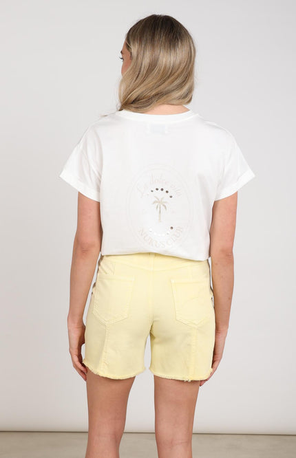 Nukus T-shirt Sammie Backprint Offwhite NKS04016 Stretchshop.nl