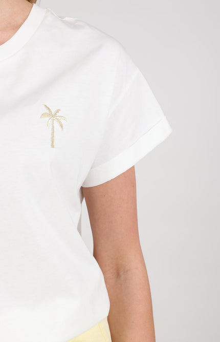Nukus T-shirt Sammie Backprint Offwhite NKS04016 Stretchshop.nl