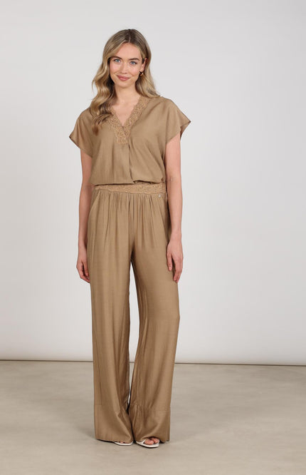 Nukus Broek Merel Camel NKS09070 Stretchshop.nl