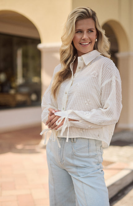 Blouse Bailey Beads Offwhite NKS02200