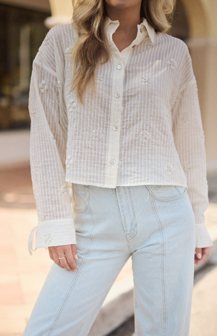 Blouse Bailey Beads Offwhite NKS02200