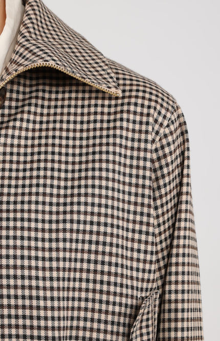 Nukus Jacket Dahlia Check Sand Chocolate NKF13166 Stretchshop.nl