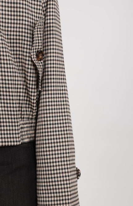Nukus Jacket Dahlia Check Sand Chocolate NKF13166 Stretchshop.nl