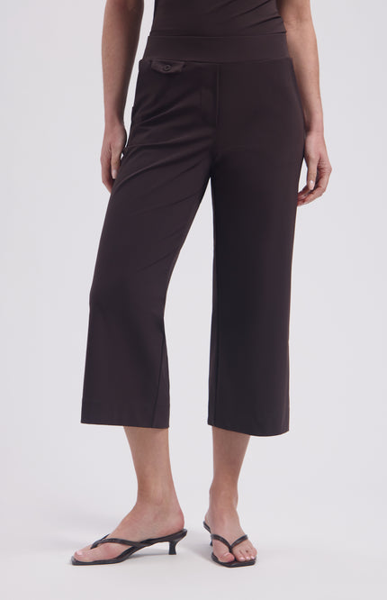 Lady Day Travel Broek Micky Dark Brown L14-475-3204 Stretchshop.nl