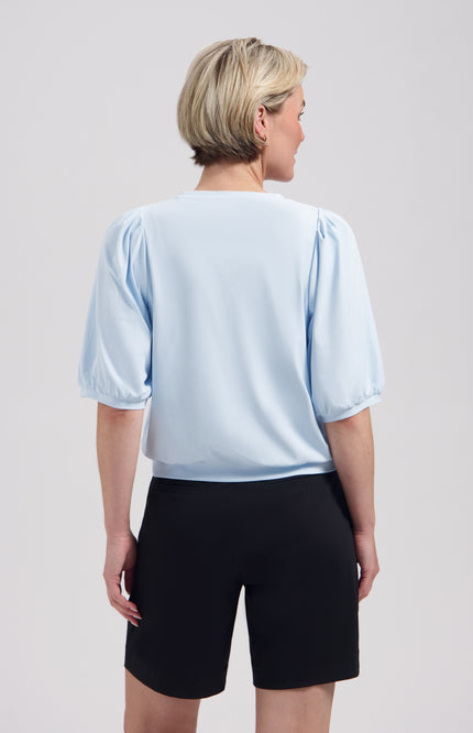 Lady Day Travel Top Amie-V Baby Blue L24-375-3320 Stretchshop.nl