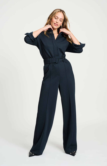 POM Amsterdam Jumpsuit Eternal Blue SP9394 Stretchshop.nl