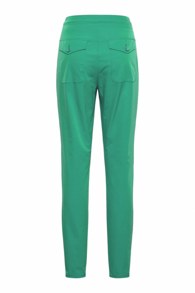 &Co woman Travel broek penny green PA100-2 Stretchshop.nl