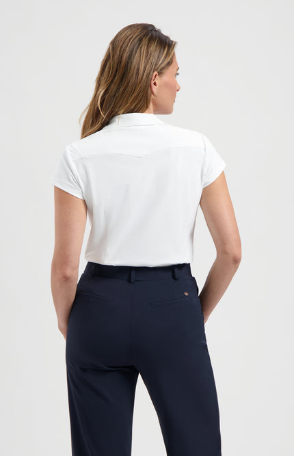Lady Day Travel Blouse Suzy Cap White L27.375.1066 Stretchshop.nl
