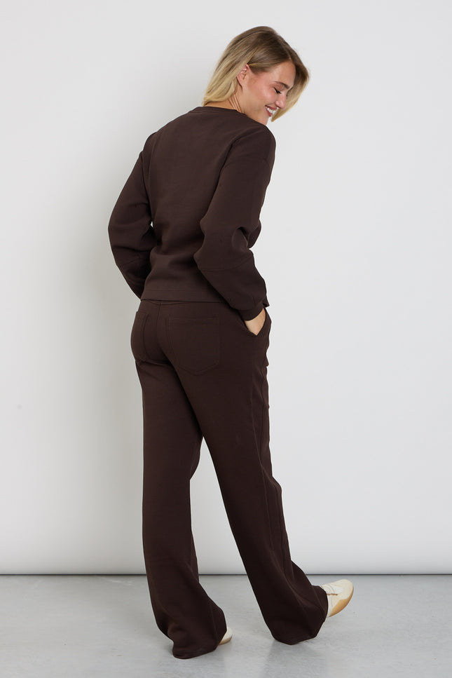 Broek Colette Scuba Espresso SRB4994 L33