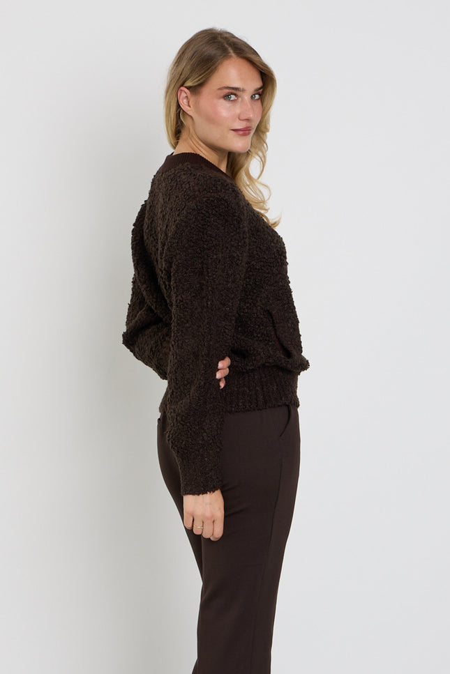 Bomber Knit Boucle Espresso SRB5073