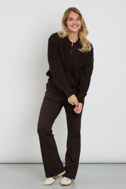 Espresso bruine broek Bibette Punta van Red Button, casual stijl, met elastische taille en comfortabele pasvorm.