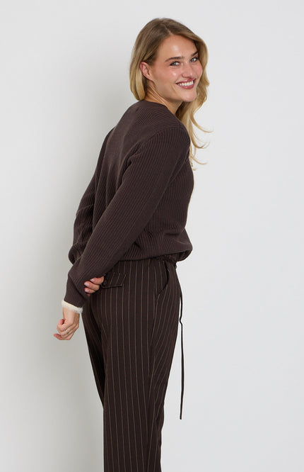 Sweater Ribbon Logo Espresso SRB5139