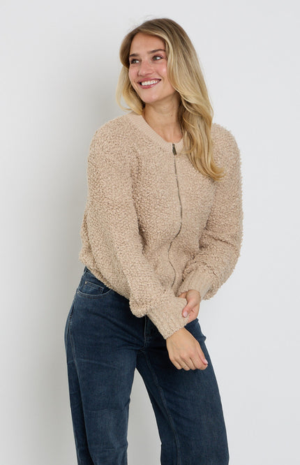 Bomber Knit Boucle Latte SRB5073